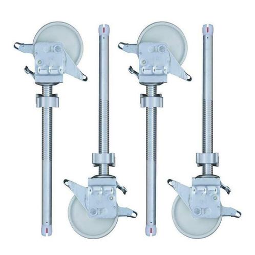 Nieuwe nylon steiger wielen op aluminium spindel, Doe-het-zelf en Verbouw, Steigers, Nieuw, Rolsteiger of Kamersteiger, Minder dan 2 meter