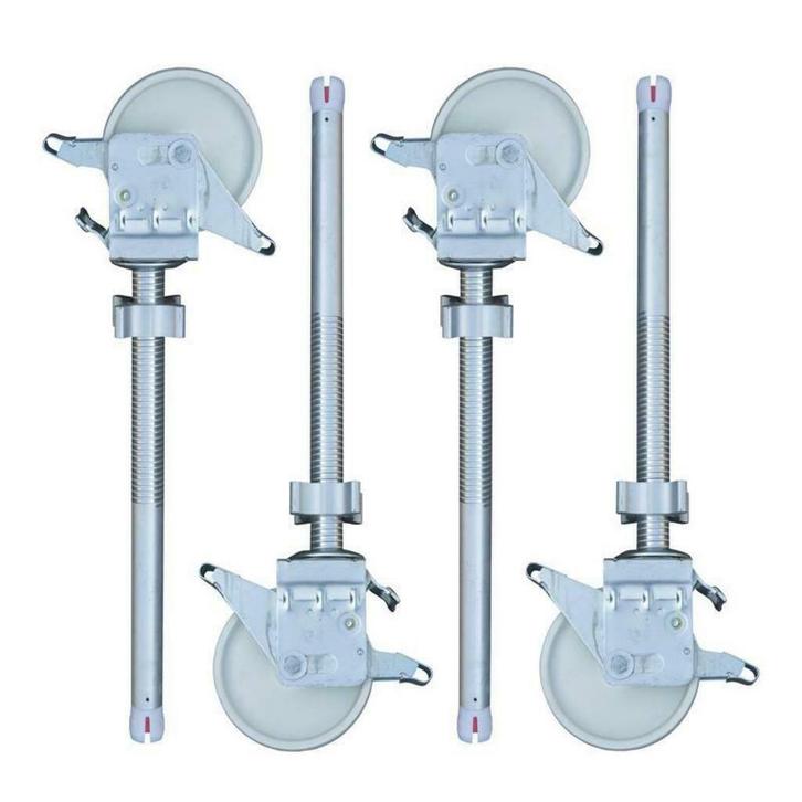 Nieuwe nylon steiger wielen op aluminium spindel, Doe-het-zelf en Verbouw, Steigers, Nieuw, Rolsteiger of Kamersteiger, Minder dan 2 meter