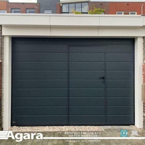 Antraciet garagedeur met loopdeur en nog veel meer bij AGARA, Doe-het-zelf en Verbouw, Deuren en Horren, Nieuw, Garagedeur, 215 cm of meer