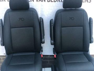 Voor stoelen  70 Edition  VW Transporter T5. T6 zwart leder