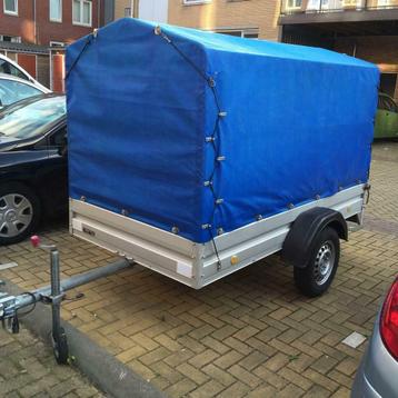 Aanhangwagen met huif te huur€20,- P.D.(24uur)  Towbox V1/V2 beschikbaar voor biedingen