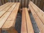 Degelijke Picknicktafel Douglas met RUGLEUNING, Tuin en Terras, Tuinsets en Loungesets, Nieuw, Bank, Hardhout, Ophalen of Verzenden