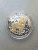 Afrika Liberia 10 Dollar 2004 Zilver Proof Leeuw Goud Munt
