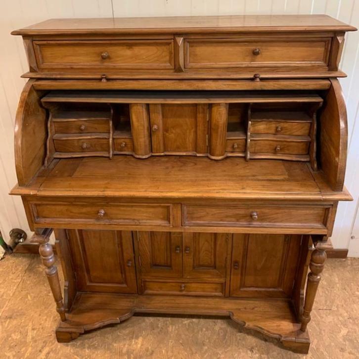 Rolluik bureau, Secretaire, houten bureau, Huis en Inrichting, Bureaus, Nieuw, Ophalen of Verzenden