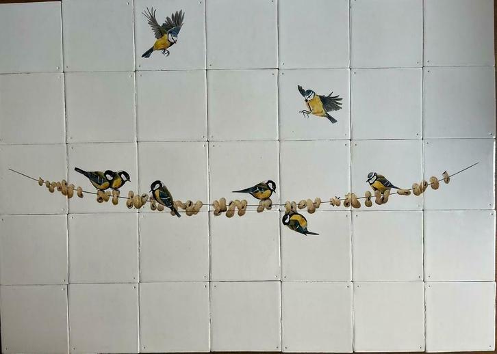Yvonne's Tegeltableaus op authentieke Friese witjes, Doe-het-zelf en Verbouw, Tegels, Nieuw, Wandtegels, Keramiek, Minder dan 20 cm