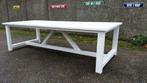 Witte Tafel in alle maten, Nieuw, Ophalen of Verzenden, Landelijk, Eikenhout