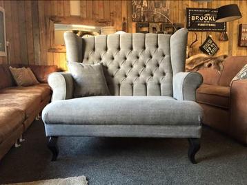 Loveseat Grand in vintage stof Kiss graphite en stone nieuw beschikbaar voor biedingen
