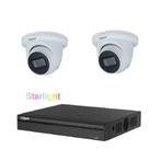 8MP Dahua Starlight IP POE camera set/4CH NVR+2x cameras, Audio, Tv en Foto, Videobewaking, Nieuw, Buitencamera, Ophalen of Verzenden