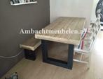 Prachtige STEIGERHOUT Eettafel Tafels Tafels METALEN POTEN, Ophalen, Nieuw, Teakhout