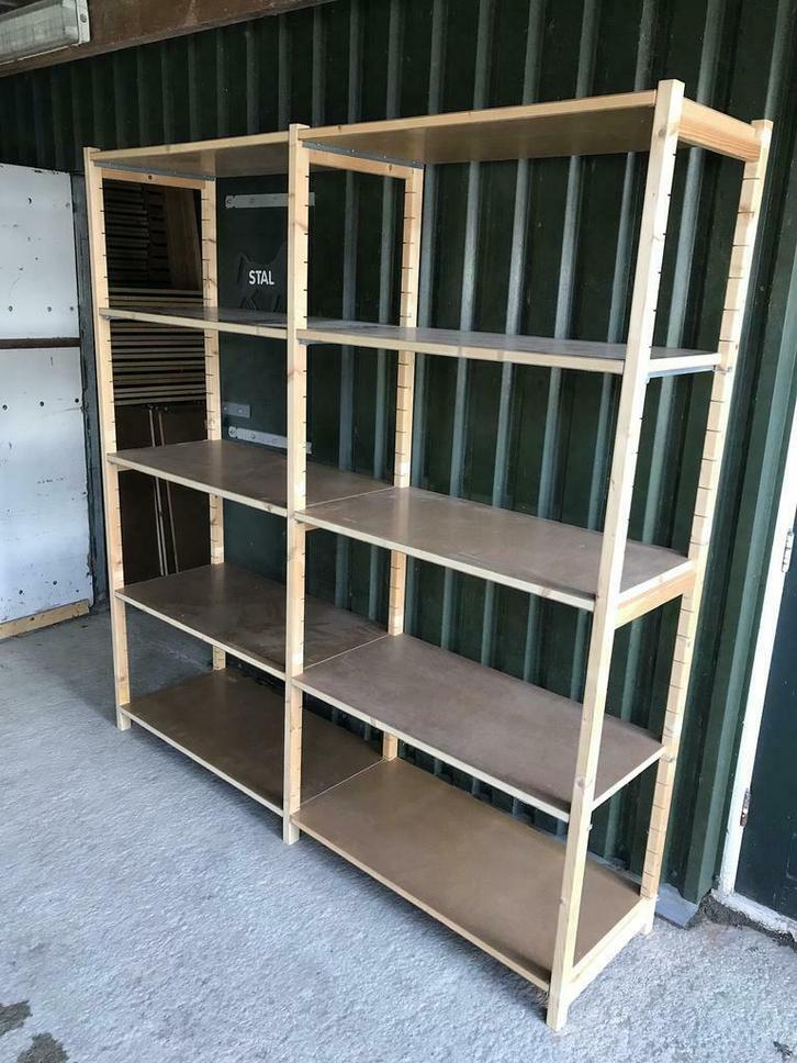 stellingen 40cm diep, hout 3 meter lang, Huis en Inrichting, Kasten | Stellingkasten, Zo goed als nieuw, Ophalen