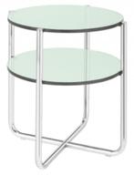 Gispen Today 423 / 425 bijzettafel, Ophalen, Minder dan 55 cm, Rond, Glas
