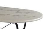 Ovaal marmeren terrastafel met gietijzer onderstel 120 x 60, Overige materialen, 100 tot 150 cm, Nieuw, Ovaal