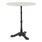 Bistro tafel marmer tafelblad 60 cm met gietijzeren voet, Ophalen of Verzenden, Nieuw, Overige materialen