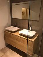 Massief eiken badmeubel met twee lade's👌, Huis en Inrichting, Badkamer | Badkamermeubels, Ophalen of Verzenden, Zo goed als nieuw