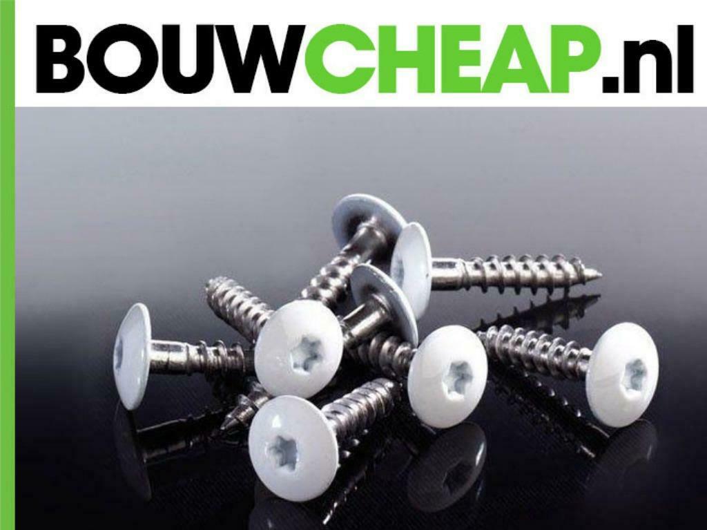 SCHROEVEN EN SPIJKERS MET COLORKOP BOUWCHEAP, Doe-het-zelf en Verbouw, IJzerwaren en Bevestigingsmiddelen, Nieuw, Schroeven, Rvs