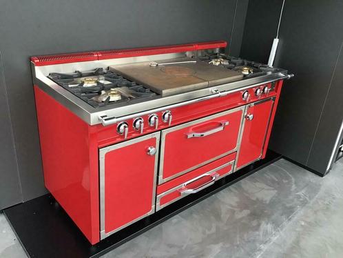 Tuscany 5 vlams modern rood fornuis NIEUW showroom model, Witgoed en Apparatuur, Fornuizen, Nieuw, Vrijstaand, Gas, 5 kookzones of meer