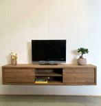 Zwevend/hangend tv-meubel 130 cm/300 cm breed, 100 tot 150 cm, Teakhout, Nieuw, Ophalen of Verzenden