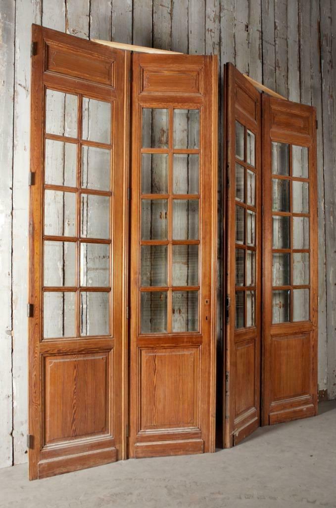 Oude glasdeuren gebruikte paneeldeuren ensuite deuren, Doe-het-zelf en Verbouw, Deuren en Horren, Gebruikt, Binnendeur, 200 tot 215 cm