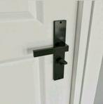 #6 Design zwarte kleur deurklink op schild met WC-slot, Ophalen of Verzenden