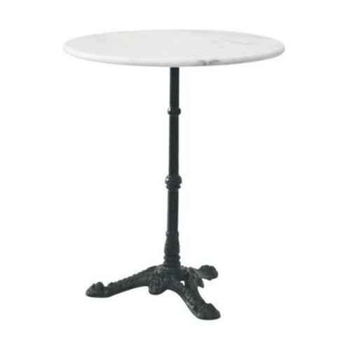 Marmer tafel met gietijzeren onderstel Ø 60 x 72 cm tafels, Huis en Inrichting, Tafelonderdelen, Nieuw, Rond, Ophalen of Verzenden