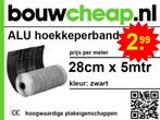 DAKPANNEN HOEKVORSTBAND 33CM BREED BIJ BOUWCHEAP, Doe-het-zelf en Verbouw, Ophalen, Nieuw, Zwart, Dakpannen