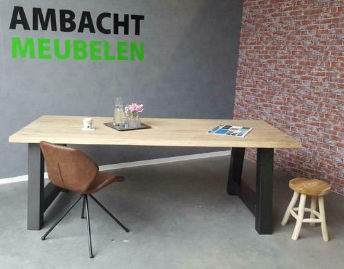 Eikenhouten Tafels Boomstam tafels Boomstamtafel TOT 400 CM, Huis en Inrichting, Tafels | Eettafels, Nieuw, Eikenhout, Ophalen of Verzenden