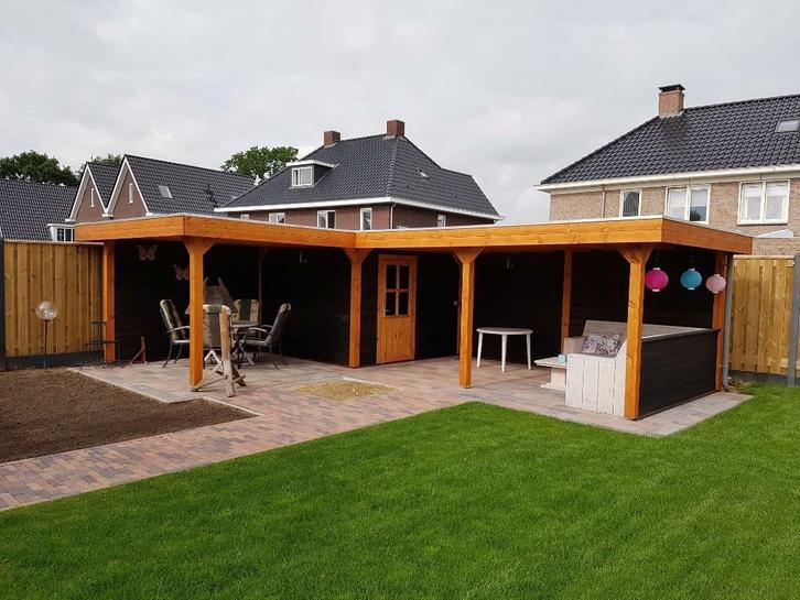 Easyflex Sirgala, hoek opstelling., Tuin en Terras, Tuinhuizen, Nieuw, Tuinhuis, Hout, 500 cm of meer, 400 cm of meer, Zonder ramen