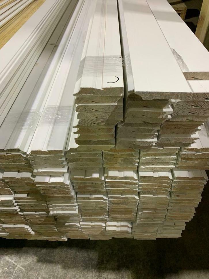 Plinten wit gelakt - grote voorraad - OP=OP, Doe-het-zelf en Verbouw, Plinten en Afwerking, Nieuw, Plinten, Overige materialen