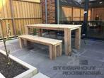 Steigerhout Eettafel tafel bewerkt gratis levering ACTIES, Ophalen, Nieuw, Rechthoekig, Overige houtsoorten