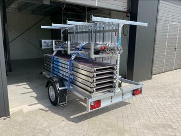 Let op Euroscaffold rolsteiger transporter met rolsteiger