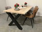 Eikenhouten Tafel BOOMSTAMRAND BoomstamTafel IN ELKE FORMAAT, Huis en Inrichting, Tafels | Eettafels, Wit, Nieuw, 150 tot 200 cm