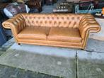 Camel / cognac Chesterfield bank nieuw + GRATIS BEZORGD, Huis en Inrichting, Banken | Bankstellen, Nieuw, Chesterfield, Rechte bank