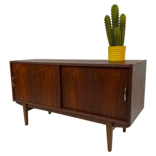 Vintage compact dressoir TV meubel lowboard jaren 60, Huis en Inrichting, Kasten | Dressoirs, Met deur(en), Met plank(en), Overige houtsoorten