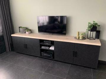 Eiken Boomstam tv meubel plank BESTA STUVA IKEA blad - afbeelding 9