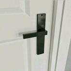 #4 Design zwarte kleur deurklink op blinde schild, Ophalen of Verzenden, Nieuw