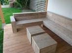 Nieuw Hoekbank steigerhout, Tuin en Terras, Nieuw, Ophalen of Verzenden, Steigerhout