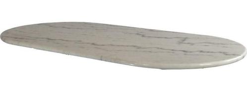 Ovaal marmer tafelblad 120 x 60 cm wit marmer tafels, Huis en Inrichting, Tafels | Eettafels, Nieuw, 50 tot 100 cm, 100 tot 150 cm