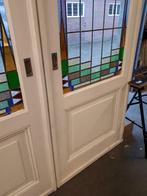 Originele oude En Suite deuren Glas In Lood schuifdeuren, Doe-het-zelf en Verbouw, Deuren en Horren, Gebruikt, Glas, Ophalen, Binnendeur