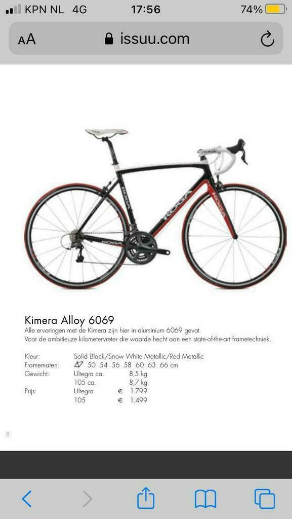 ≥ Te Koop.Koga Racefiets Kimera Aluminium. — Fietsen | Racefietsen —  Marktplaats