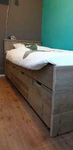 Bed steigerhout vintage look, Ophalen, Nieuw
