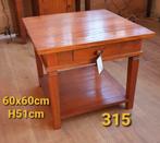 Bijzettafels Laatste exemplaren Massief teakhout, Huis en Inrichting, Minder dan 55 cm, Zo goed als nieuw, Teakhout, Rechthoekig