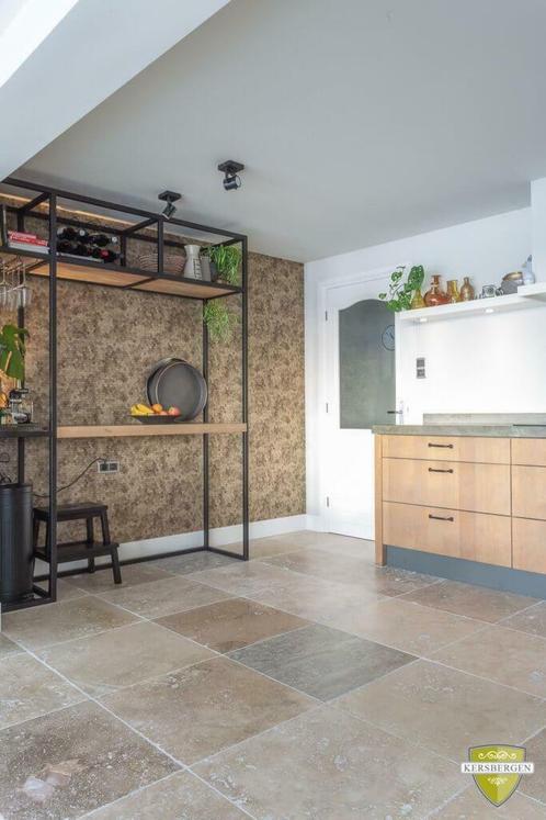 Travertin | Mix | Verschillende maatvoeringen, Doe-het-zelf en Verbouw, Tegels, Nieuw, Vloertegels, Overige materialen, 60 cm of meer