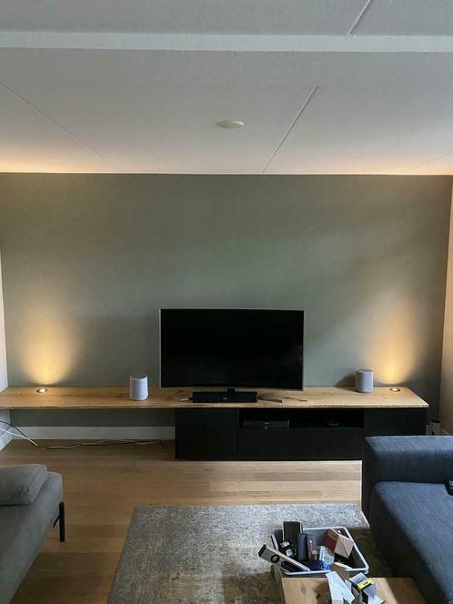 Wandplanken tv meubel  schaaldelen A eik Els iep enz., Doe-het-zelf en Verbouw, Hout en Planken, Plank, Eiken, Ophalen of Verzenden