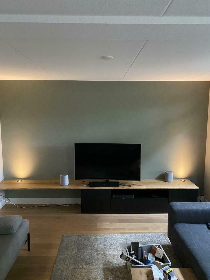 Wandplanken tv meubel  schaaldelen A eik Els iep enz., Doe-het-zelf en Verbouw, Hout en Planken, Plank, Eiken, Ophalen of Verzenden
