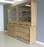 Grote teakhouten kast met schuifdeuren; Indoteak, Huis en Inrichting, Ophalen, 200 cm of meer, Teakhout, Nieuw
