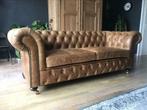 Nieuwe Chesterfield bank. 3 zits. 100% rundleer. Handgemaakt, Ophalen of Verzenden, Rechte bank, 200 tot 250 cm, Driepersoons