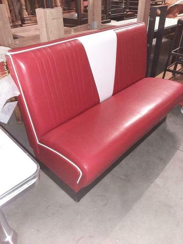 1x Fifties/sixties diner bank Amerikaans rock&roll bel air beschikbaar voor biedingen