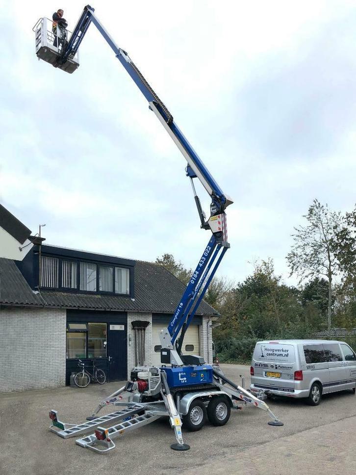 19 meter spinrupshoogwerker, Compact 19 (ook als E-powered), Zakelijke goederen, Machines en Bouw | Liften, Steigers en Ladders