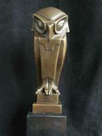 Bronzen Art Deco uil, Coenrad/stempel zuiver prachtig brons