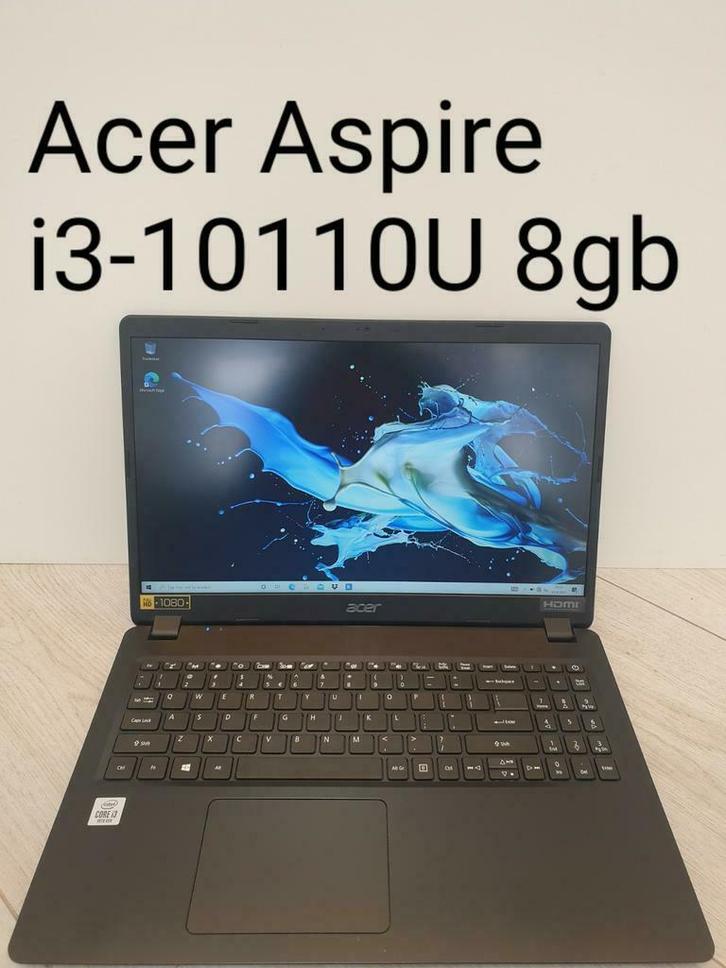 Topstaat: Acer Aspire A315 i3-10110U 8gb ram 128gb SSD fhd, Computers en Software, Windows Laptops, Zo goed als nieuw, 15 inch